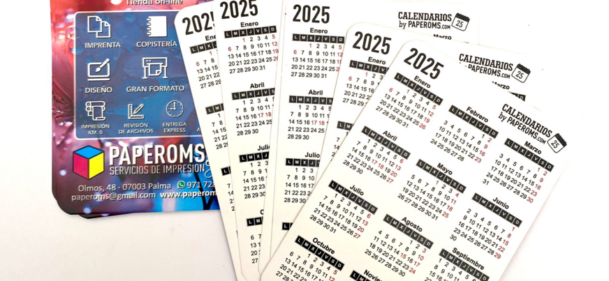 calendarios de bolsillo