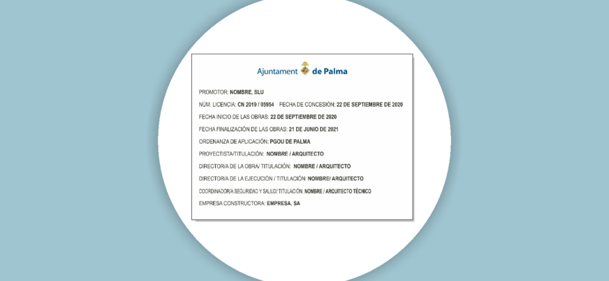 cartel de obra