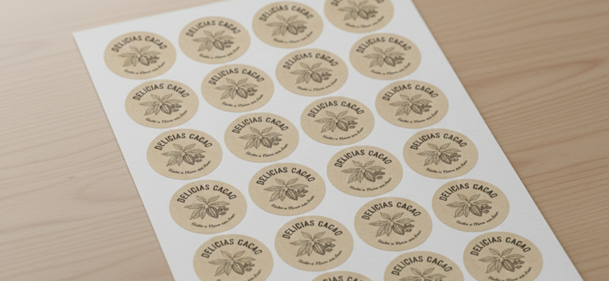 pegatinas kraft redondas