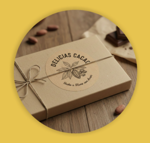 pegatinas kraft redondas