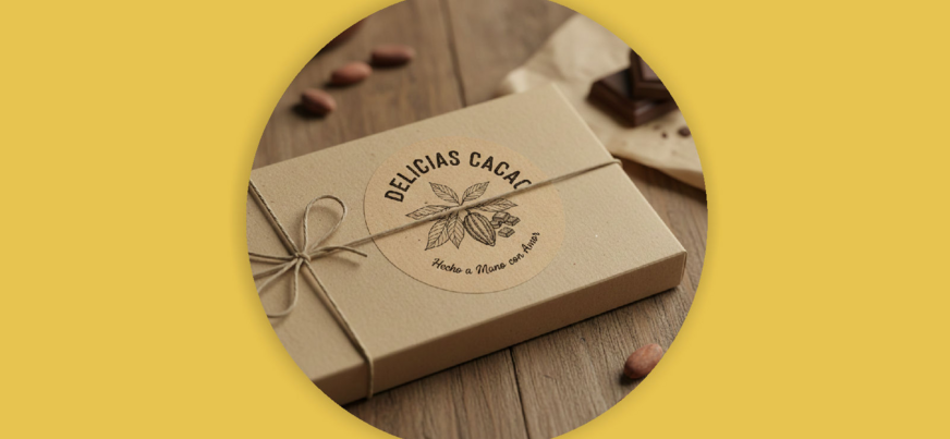 pegatinas kraft redondas